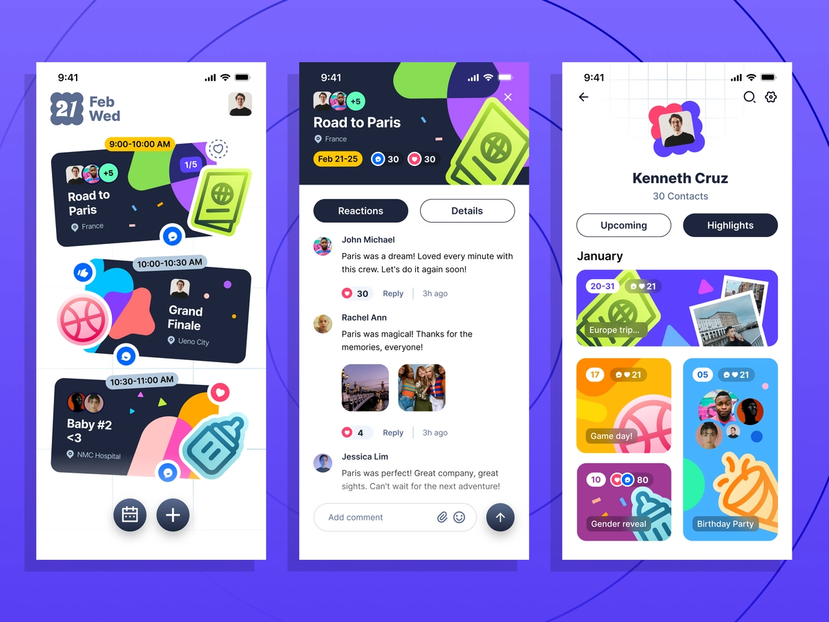 Calendar app for Life Events