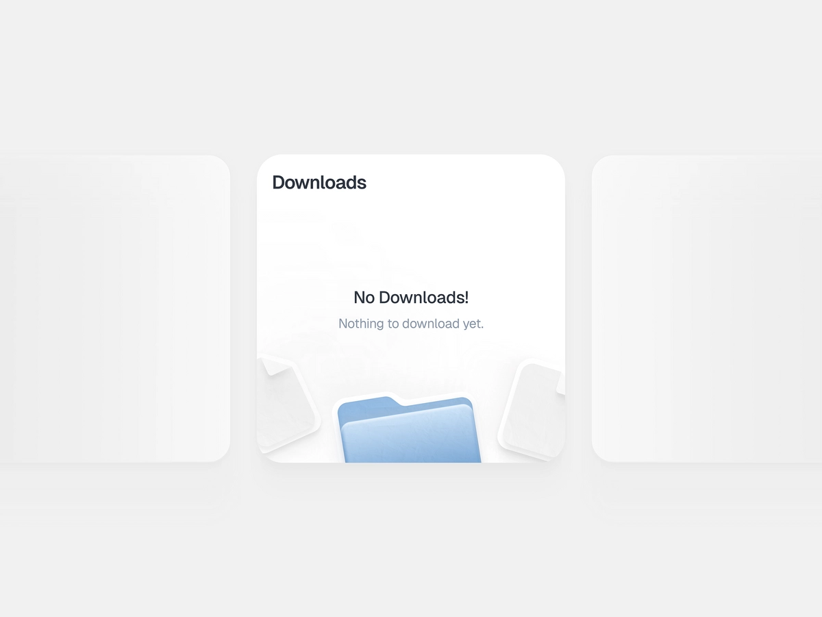 Downloads Empty State