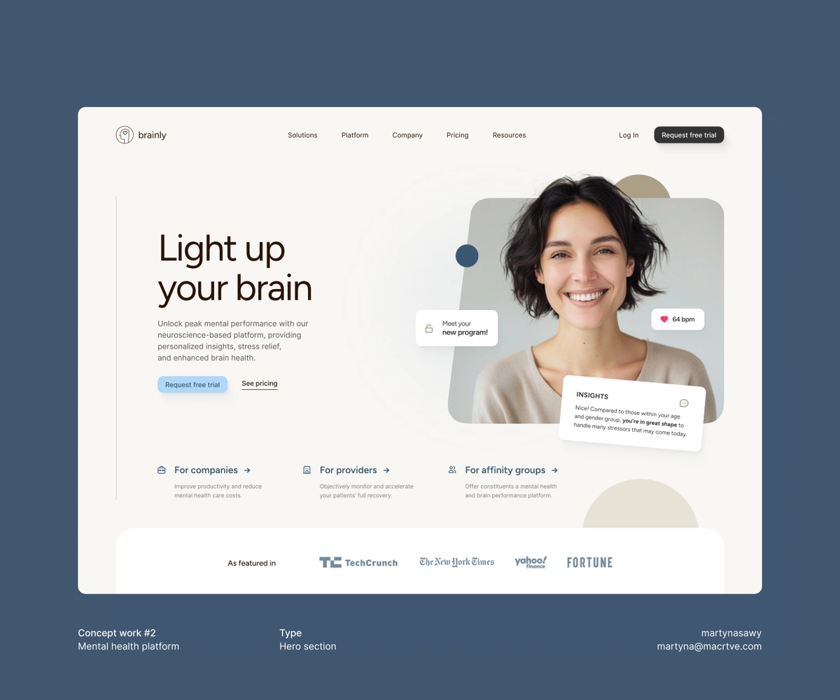 003 — Website hero section design