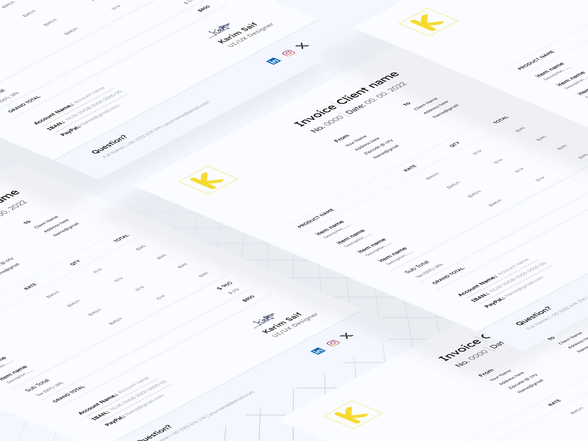 Free Figma and Notion Invoice Template