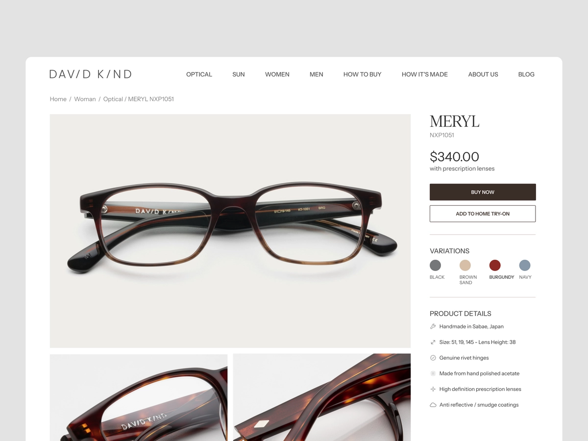 Optical marketplace - Product detail