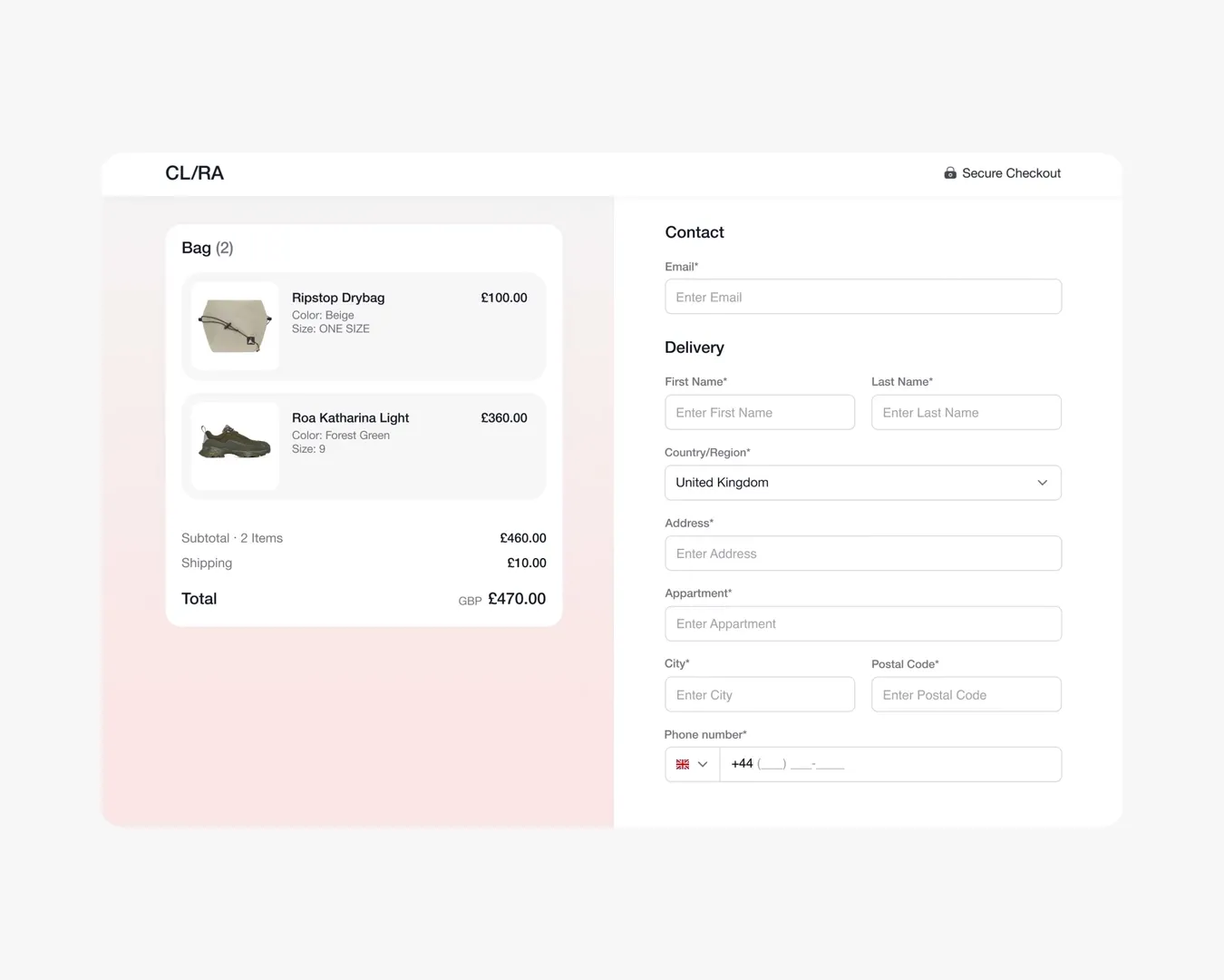 Checkout Page