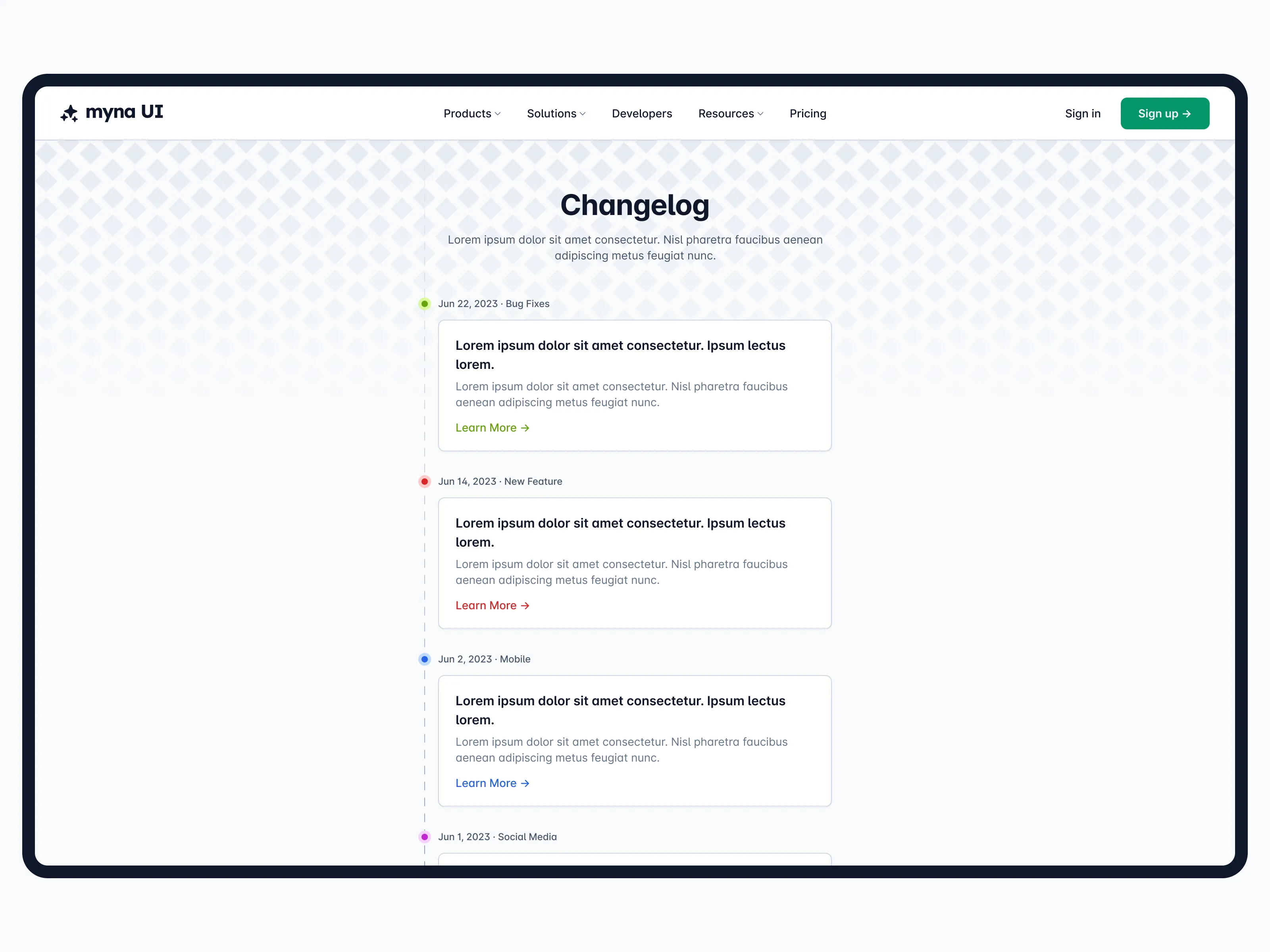Product Changelog 