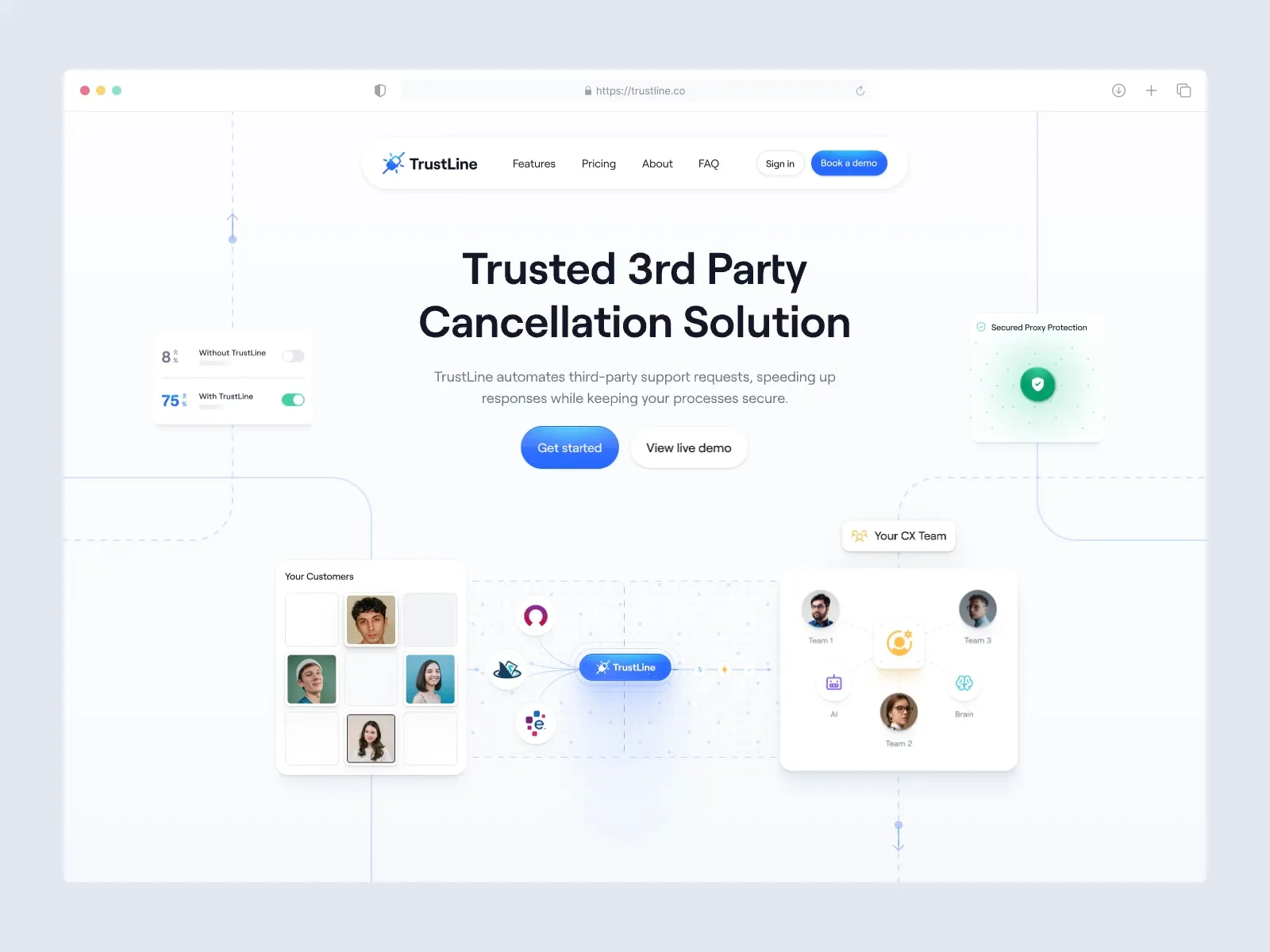 TrustLine - Hero Section
