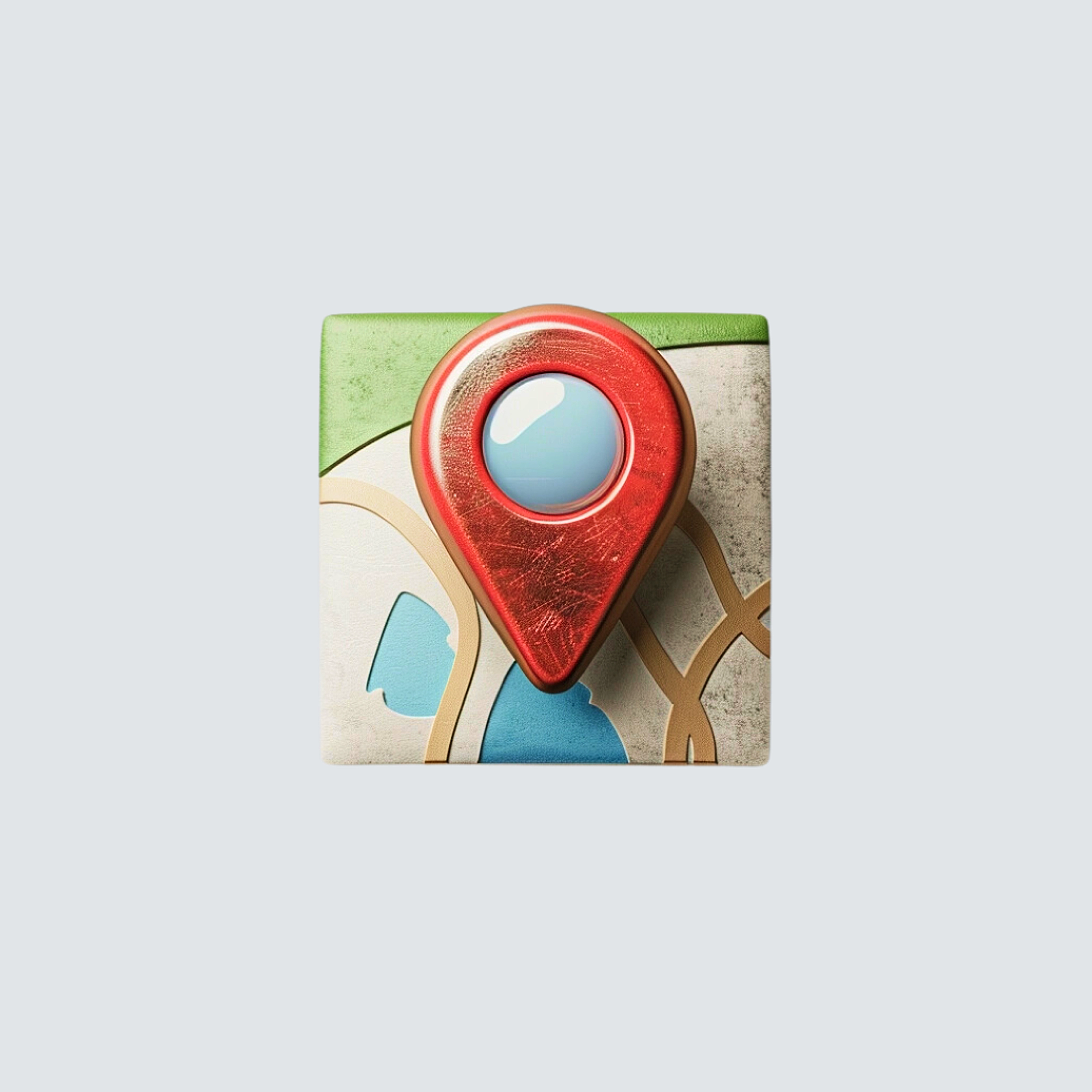 Exploring the 3D Map Icon: Textures, Materials, and Colors.